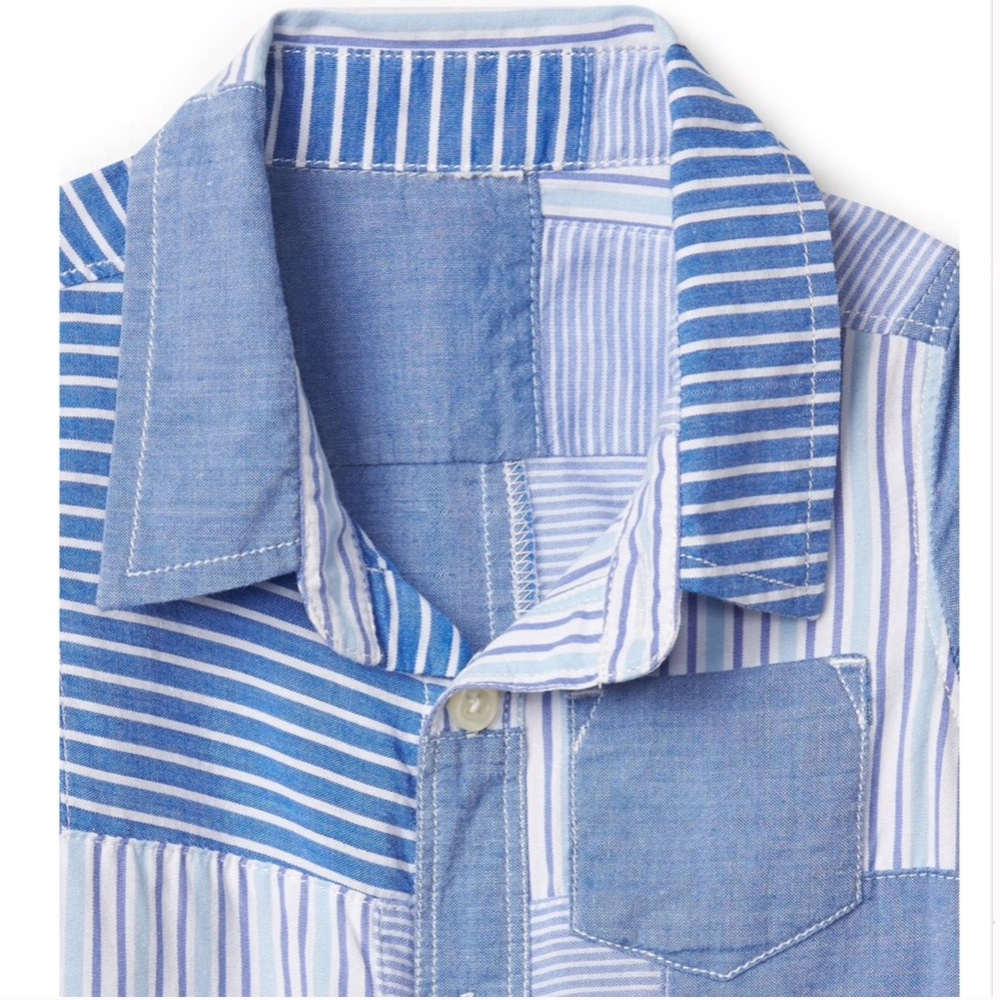 Gap Boys 0 3 6 12 Month Plaid Shorts Romper - Picture 7 of 7